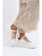 Kožené dámské sportovní boty CheBello 4362 bílé