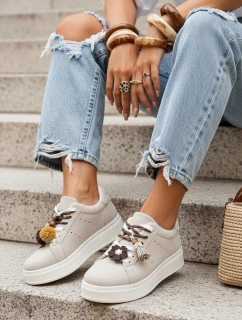 Dámské tenisky na platformě light beige FashionStreet ZY1420
