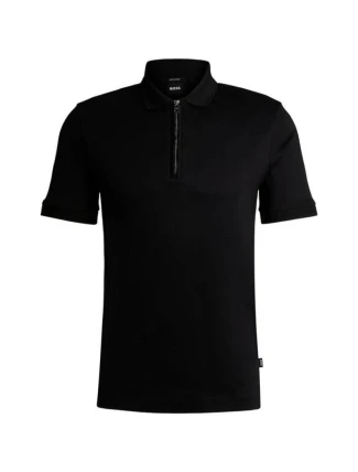 Pánská polokošile BOSS Polston 11 NERO slim fit černá (50513375-001)