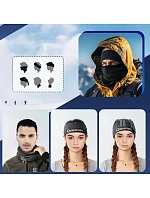 Qunature lyžařský komín 11230014002 sportovní šátek univerzální velikosti - černý