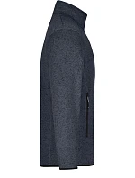 Daiber JN 762 Pánská pletená fleecová bunda 02.0762 dark grey melange/silver