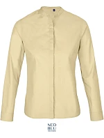 NEOBLU Bart Women Popelínová halenka s dlouhým rukávem 24.3787 beige NEOBLU Bart Women Popelínová halenka s dlouhým rukávem 24.3787 beige