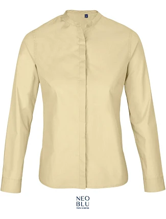 NEOBLU Bart Women Popelínová halenka s dlouhým rukávem 24.3787 beige NEOBLU Bart Women Popelínová halenka s dlouhým rukávem 24.3787 beige
