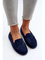 Dámské modré semišové mokasíny Ranica