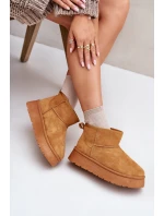 Nízké dámské sněhule na platformě s teplou podšívkou Camel Saldren