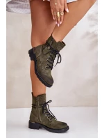 Vysoké boty worker s zipy tmavě béžové Maisa