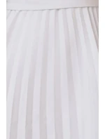 311-20 LILA Plisované šaty s krátkými rukávy a páskem - ŠEDÉ