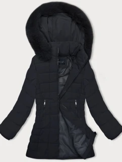Tmavě modrá prošívaná dámská zimní bunda J Style (16M9119-215)