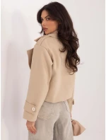 Krótka kurtka - marynarka na podszewce Goodlookin jasny beż (A9558)