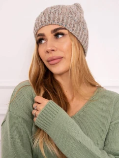 Fleecová čepice Melisa K241 beige+grey
