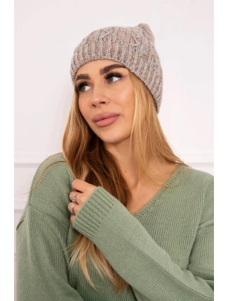 Fleecová čepice Melisa K241 beige+grey Fleecová čepice Melisa K241 beige+grey
