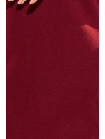 Dámské šaty v bordó barvě s krajkou na rukávech model 6318810