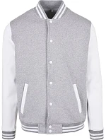 Build your Brand BB 004 College bunda 56.B004 heather grey/white Build your Brand BB 004 College bunda 56.B004 heather grey/white