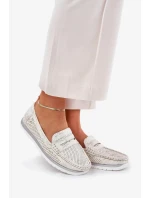 Dámské eko kožené mokasíny Bralithia – zlaté