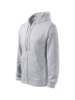 Trendy Zipper mikina pánská světle šedý melír Trendy Zipper mikina pánská světle šedý melír