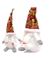 DEKORATIVNÍ TRPASLÍK S KOUZELNÝMI FLITRY 35CM BÍLÝ