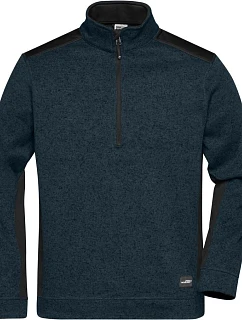Daiber JN 864 Pánská pracovní fleece bunda 1/2 zip - Strong 02.0864 navy/navy