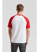 Fruit of the Loom Baseball T Raglánové tričko 16.1026 white/red Fruit of the Loom Baseball T Raglánové tričko 16.1026 white/red