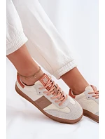 Kožené semišové dámské tenisky Big Star TT274725 béžové
