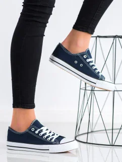 Módní  tenisky modré dámské bez podpatku