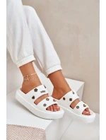 Pěnové Dámské Pantofle S Klipy Bílé Ravanala