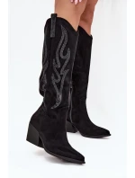 Dámské Kovalové Boty S Dekorací Na Podpatku Černé Jovina Dámské Kovalové Boty S Dekorací Na Podpatku Černé Jovina