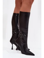 Dámské kozačky na podpatku nad koleno černé Vionette Dámské kozačky na podpatku nad koleno černé Vionette