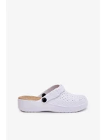 Dámské pěnové pantofle typu clogs Faylina – bílé