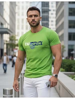 Pánské tričko s potiskem limetkově zelené barvy FashionStreet NX5017R