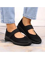 Pohodlná ažurová polobotka Rieker W RKR575 černá