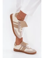 Nízké dámské tenisky s ohrnutým jazykem béžové Ardira Nízké dámské tenisky s ohrnutým jazykem béžové Ardira