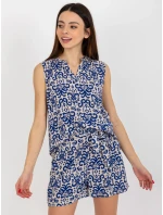 Dámská halenka D73771R11115A tmavě modrá - FPrice Dámská halenka D73771R11115A tmavě modrá - FPrice