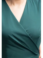 Dámské šaty SA562 tm. zelená - Karko