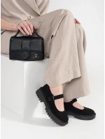 Stylové polobotky dámské černé platforma Stylové polobotky dámské černé platforma