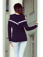 223-1 Pohodlná halenka s odhalenými rameny a stahovacím lemem - GRANITE