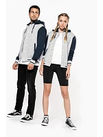 Kariban K 4003 Unisex bunda s kapucí "Teddy" 20.4003 navy/oxford grey/white