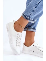 Dámské hladké nízké tenisky Big Star LL274058 Bílé
