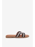 Dámské Pantofle Na Plochém Podpatku Černé Vereya