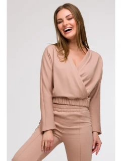 B292 Zavinovací mikina - mocca