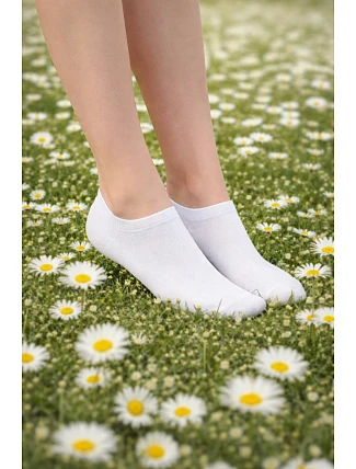 DÁMSKÉ PONOŽKY HLADKÉ BAMBUSOVÉ SE SILIKONEM 281028