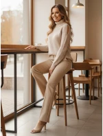 GOLFIVA dámský svetr béžový FashionStreet MY2407