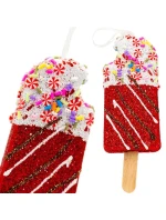 ZMRZLINOVÁ DEKORACE ZÁVĚSNÁ CETKA 3KS ČERVENÁ