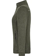Daiber JN 897 Dámská pracovní pletená fleece bunda - Solid 02.0897 olive melange/black Daiber JN 897 Dámská pracovní pletená fleece bunda - Solid 02.0897 olive melange/black