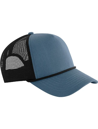 Beechfield B 633 5 panelová Trucker kšiltovka "Rope" 53.0633 slate blue/black