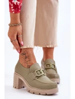 Elegantní boty s Ornamentem Zelená Harmell