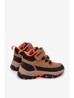Dětské zimní boty na suchý zip Big Star SS374012 Hnědé Dětské zimní boty na suchý zip Big Star SS374012 Hnědé