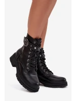 Zateplené workery dámské s ozdobným detailem černé Talyssa