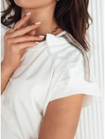 Dámské boho tričko EKOSTIA ecru FashionStreet RY2345