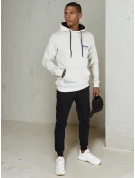 Pánská mikina s kapucí světle šedá FashionStreet BX5691