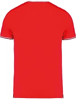 Kariban K 374 Pánské piqué tričko s výstřihem do V 20.K374 red/navy/white Kariban K 374 Pánské piqué tričko s výstřihem do V 20.K374 red/navy/white